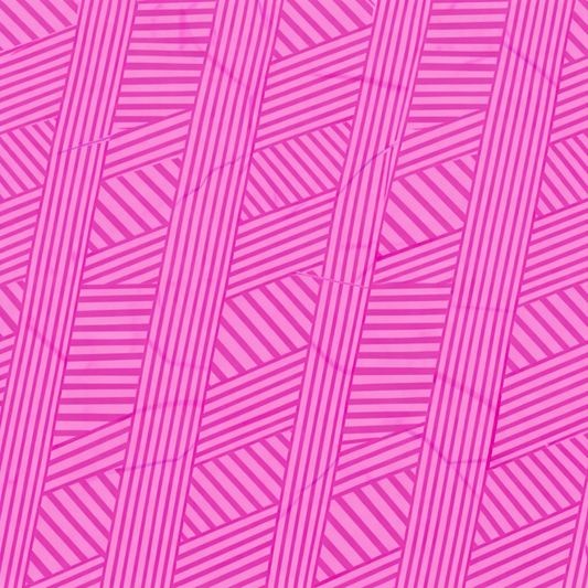 Pink geometric pattern with wavy lines on a pink background