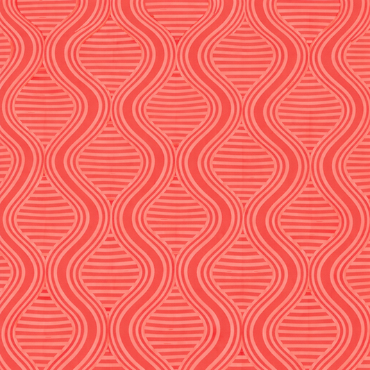 Red wavy pattern on a red background