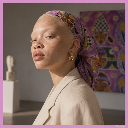 THE MUSE — Figurative Face Print Bandana Scarf