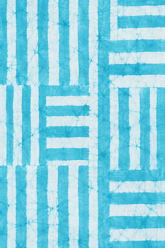 Shona Turquoise Striped Fabric