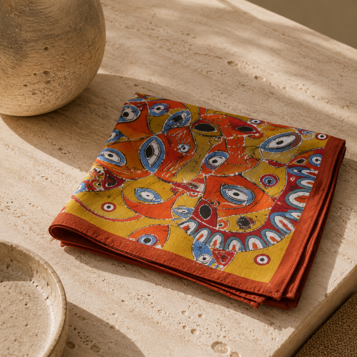 MATI — Evil Eye Print Cotton Bandana Scarf