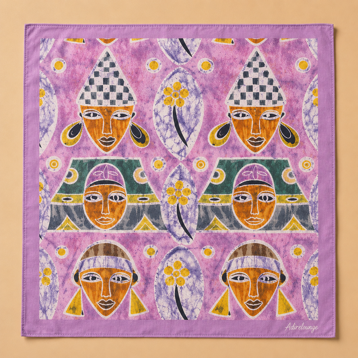 THE MUSE — Figurative Face Print Bandana Scarf