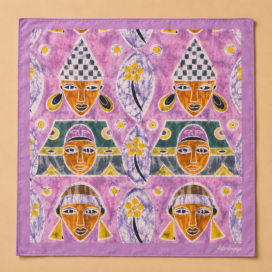 THE MUSE — Figurative Face Print Bandana Scarf