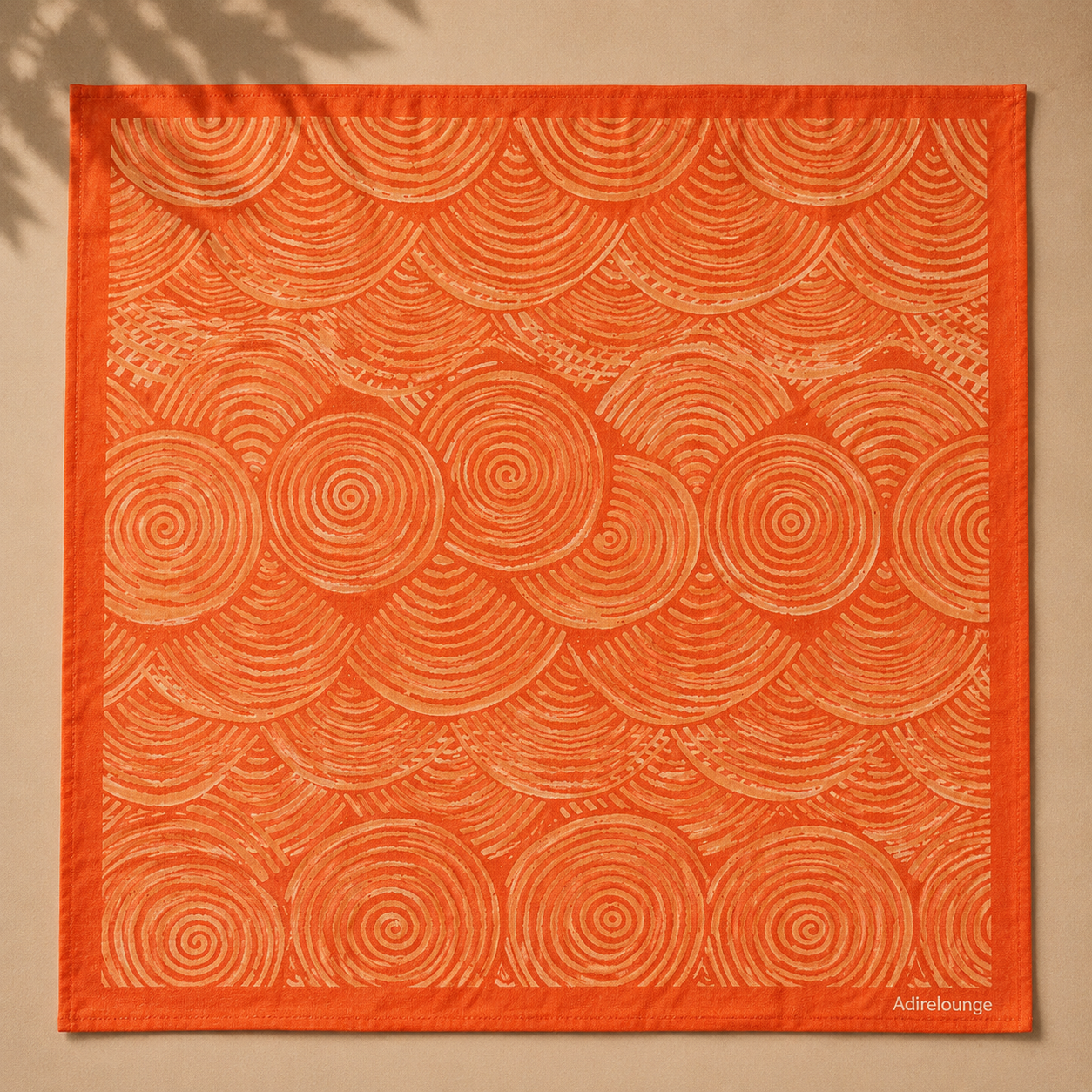 EMBER CIRCLE — Coral Spiral Print Bandana Scarf