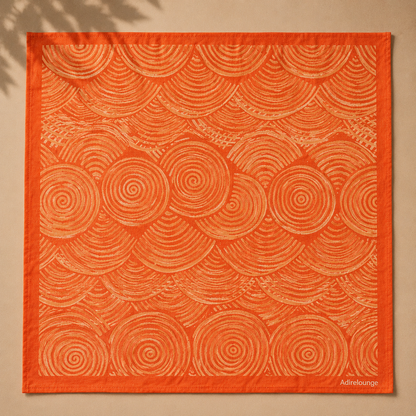 EMBER CIRCLE — Coral Spiral Print Bandana Scarf