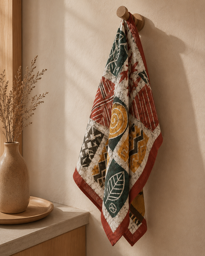 WILD PATCH — Botanical Patchwork Print Bandana Scarf