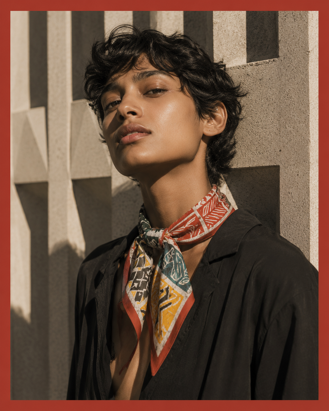 WILD PATCH — Botanical Patchwork Print Bandana Scarf