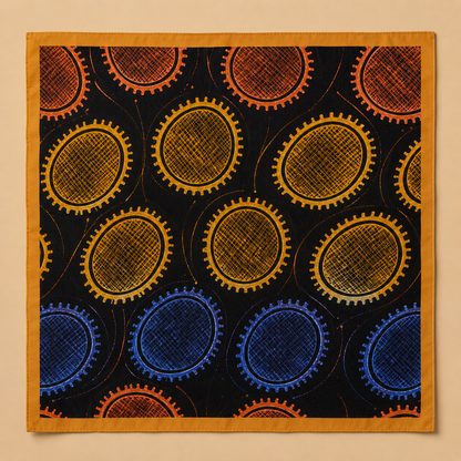 CONSTELLATION — Dark Circle Dot Print Bandana Scarf