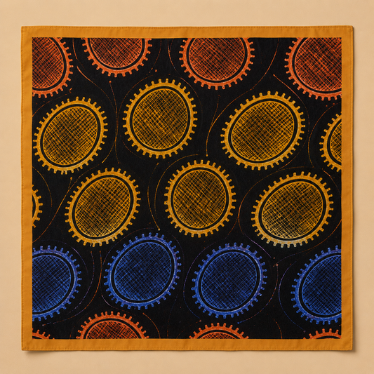 CONSTELLATION — Dark Circle Dot Print Bandana Scarf