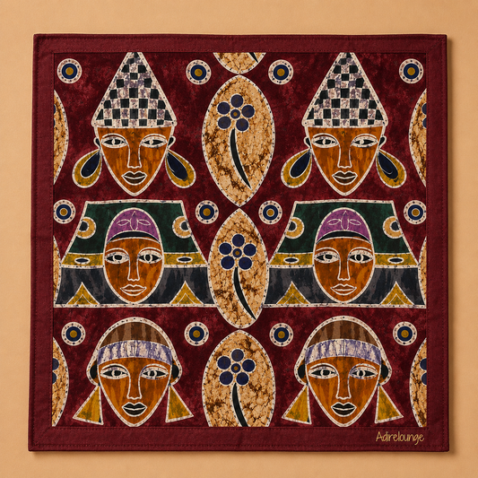 THE MUSE II — Figurative Face Print Bandana Scarf