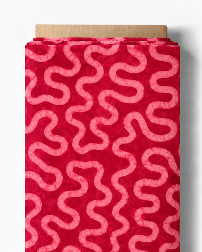 Pink Swirl Cotton Fabric