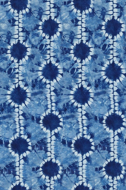 Drawn from Deep Indigo Cotton Fabric
