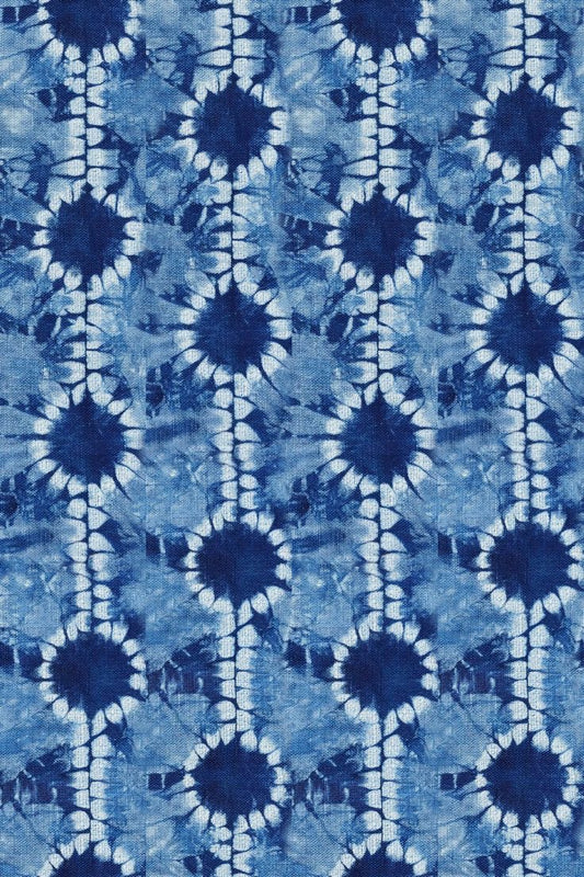 Drawn from Deep Indigo Cotton Fabric