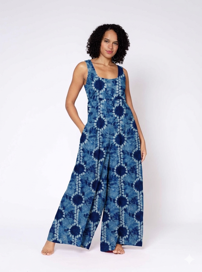 Drawn from Deep Indigo Cotton Fabric