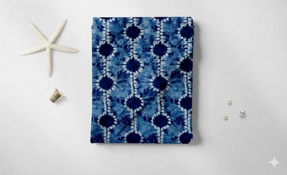 Drawn from Deep Indigo Cotton Fabric