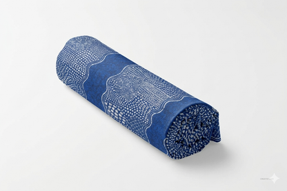 The Waiting Blue Cotton Fabric