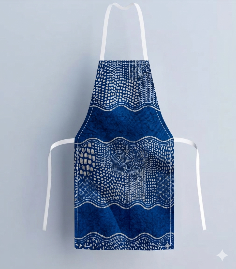 The Waiting Blue Cotton Fabric