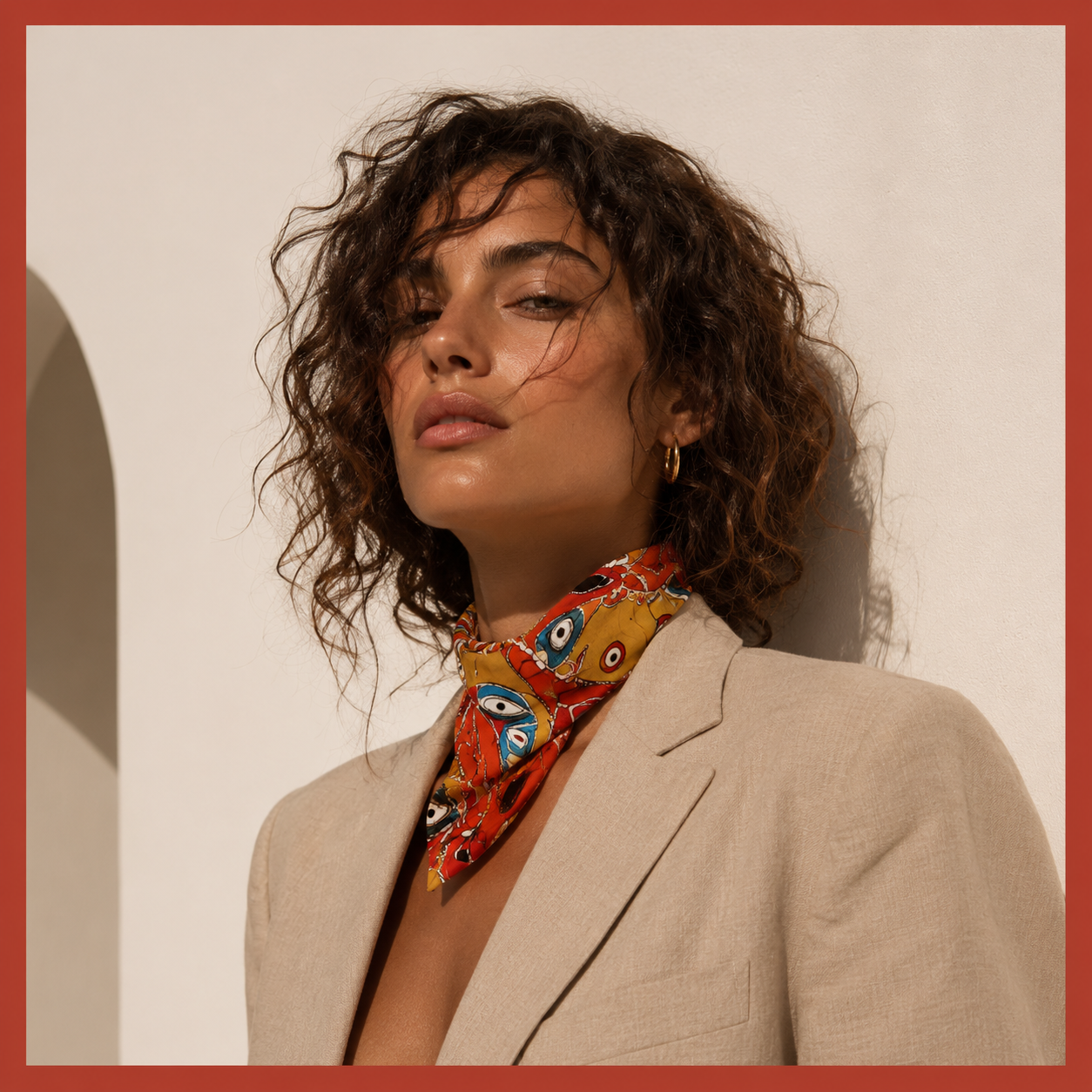 MATI — Evil Eye Print Cotton Bandana Scarf